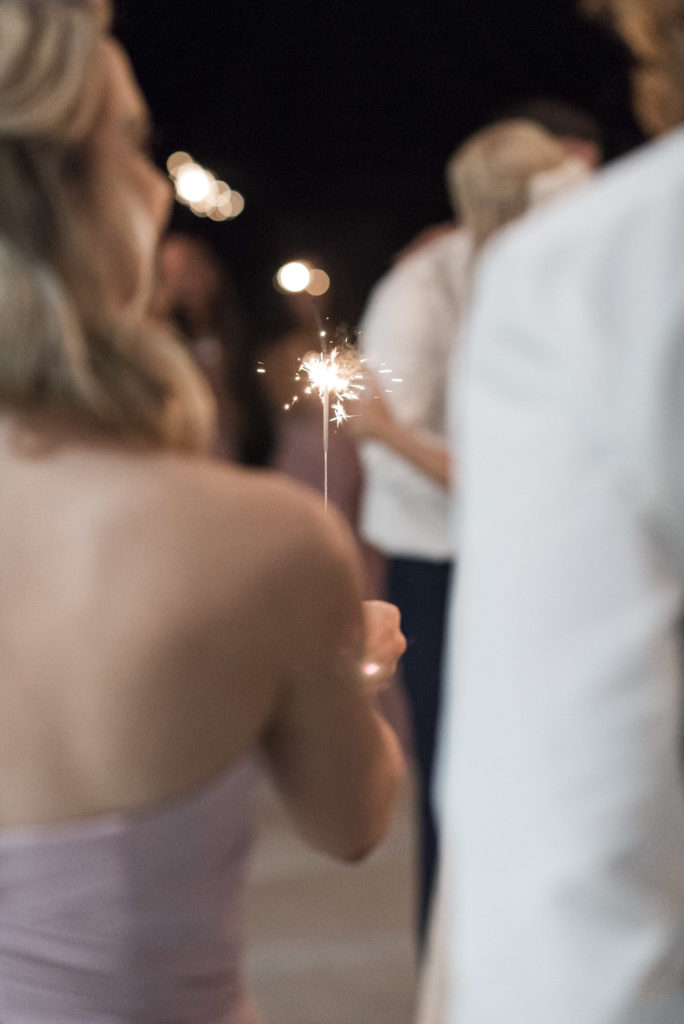 Sparkler exit at a wedding reception in Browns Valley Northern California