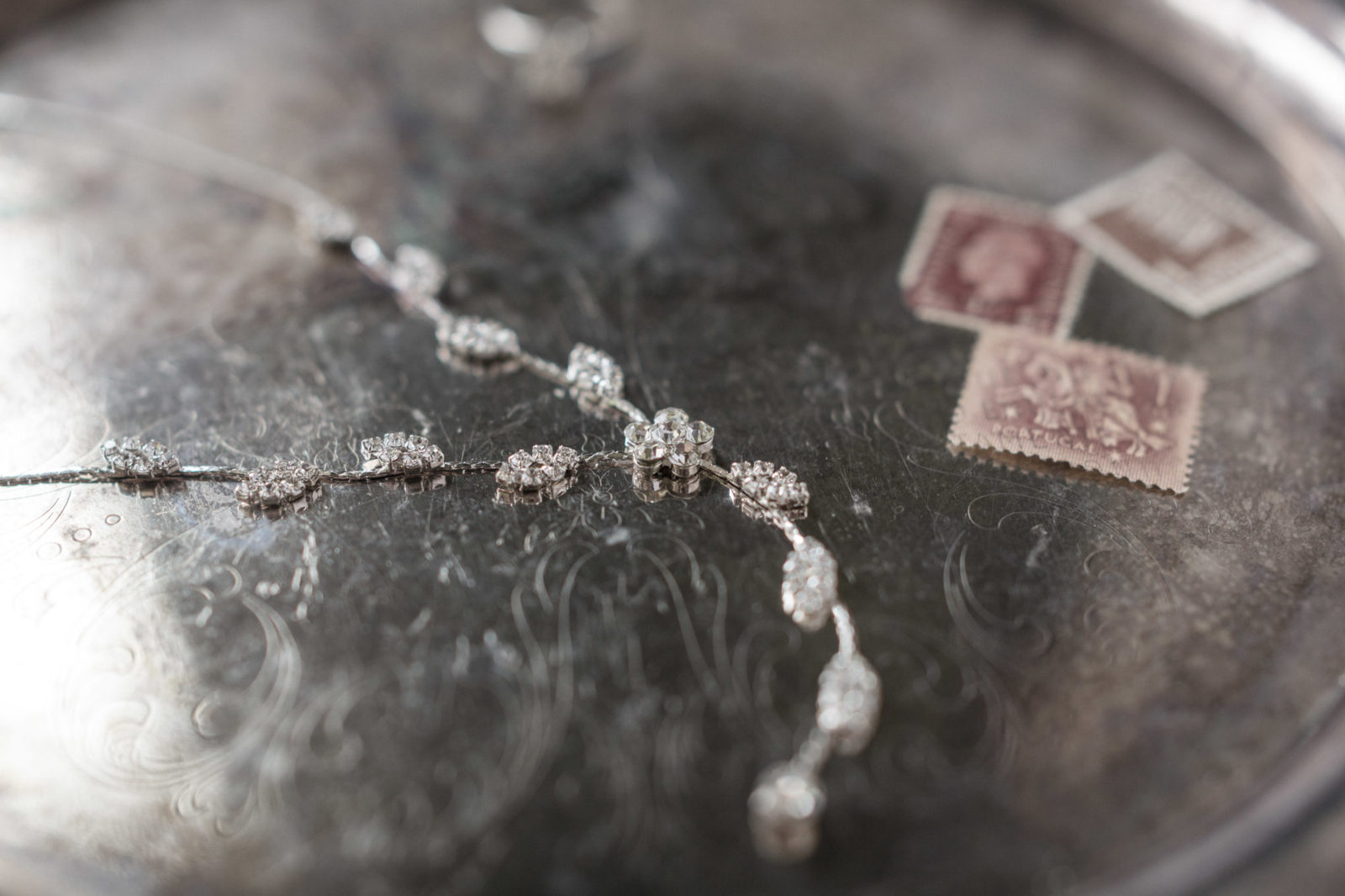 bride's necklace detail