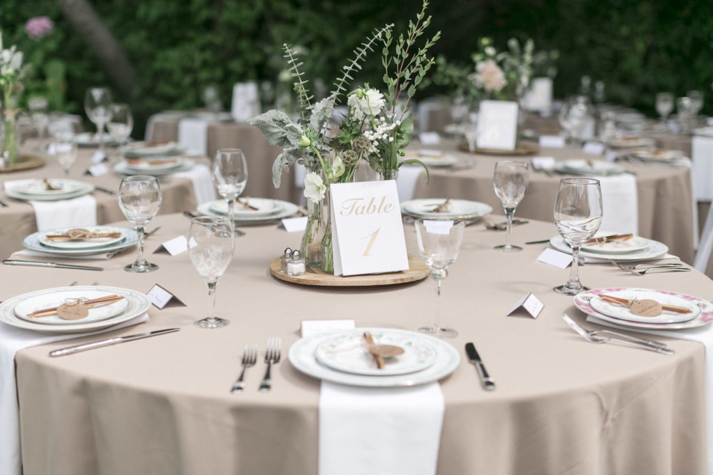 garden wedding reception table decor