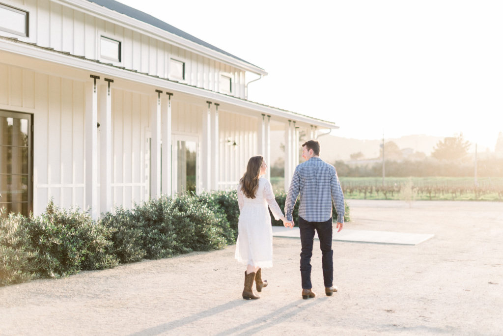 Sunset Engagement Session at Biddle Ranch Vineyard by San Luis Obispo Wedding Photographer Kirsten Bullard