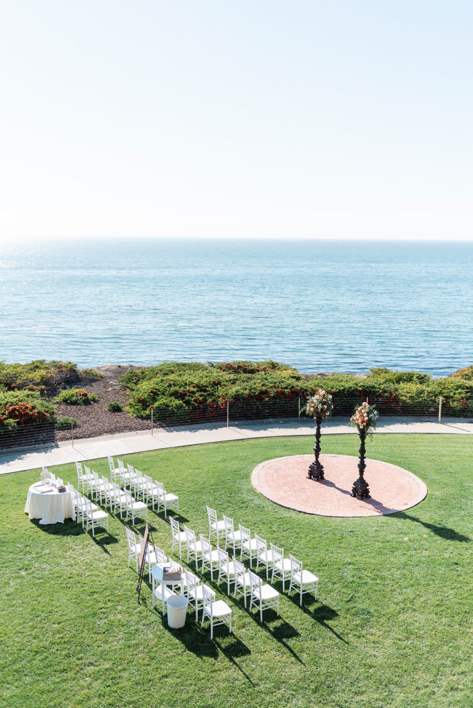 Wedding Ceremony at Cliffs Hotel by Pismo Beach Wedding Photographer Kirsten Bullard